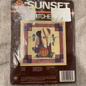 First Love Stitchery Kit SUNSET Designs 528 Fits in 5x5 Frame NEW Unopened